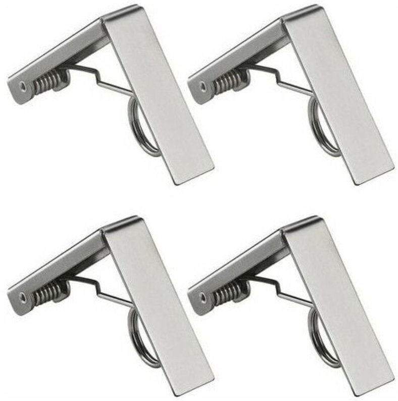 Tischdeckenklammern aus Edelstahl, federbelastete Tischdeckenklammern für Restaurants, Partys und Picknicks (4-teiliges ...