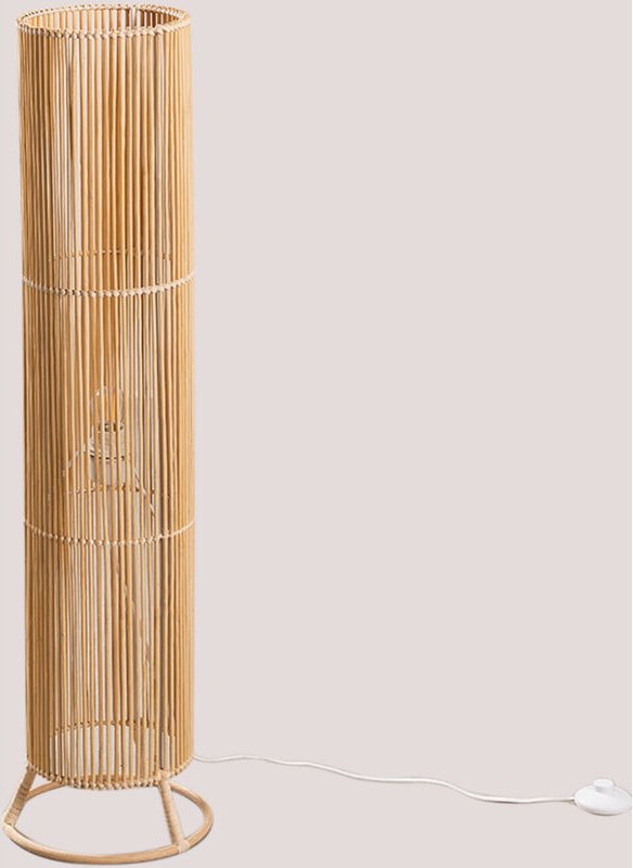 Stehlampe aus Rattan Nuwas Natürlich - Sklum