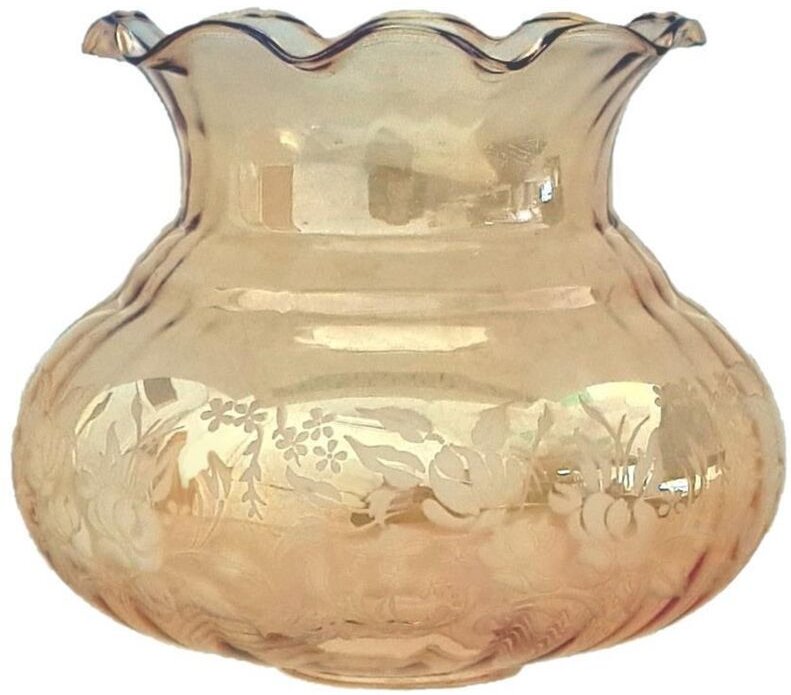 Sevilla amber Glaslampenschirm 15x15cm mit 5cm Mund