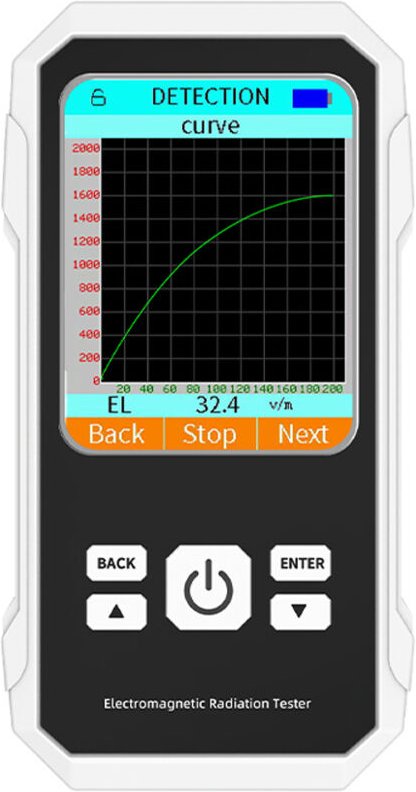 Digitaler Strahlungsdetektor für elektromagnetische Felder, tragbarer LCD-Felddetektor für Zuhause, Zimmer, Büro, Außenb...