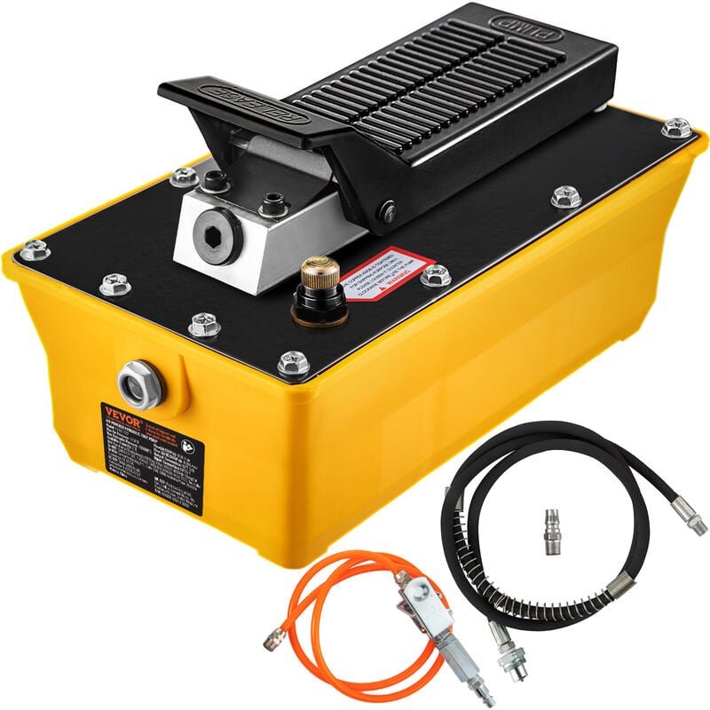 Mophorn - vevor Lufthydraulikpumpe Fußpumpe 10000 psi, 2,3 l Hydraulikpumpe mit Schlauch und Spritzpistole, 700 kg/cm² E...