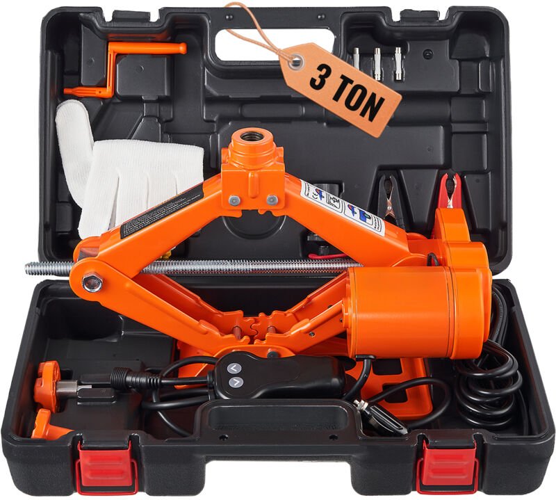 Mophorn - vevor Scherenwagenheber Elektrisch Auto Scherenwagenheber 3 t, 12 v Wagenheber mit 3,5 m Stromkabel & Werkzeug...