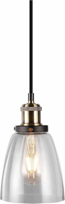 Retro Glas Hänge Lampe Wohn Zimmer Beleuchtung Decken Pendel Leuchte im Set inkl. led Leuchtmittel