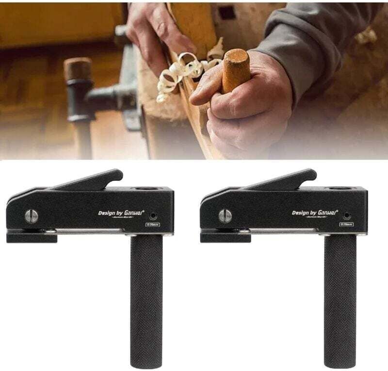 2 Stück Tischpresse für die Holzbearbeitung, 19 mm Hundeloch, Schnellspann-Halteklemme für die Holzbearbeitung, verstell...