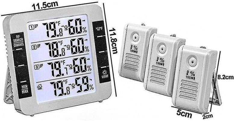 SHINING HOUSE Digitales Hygrometer-Thermometer mit LCD-Hintergrundbeleuchtung, Echtzeit-Feuchtigkeitstemperaturüberwachu...