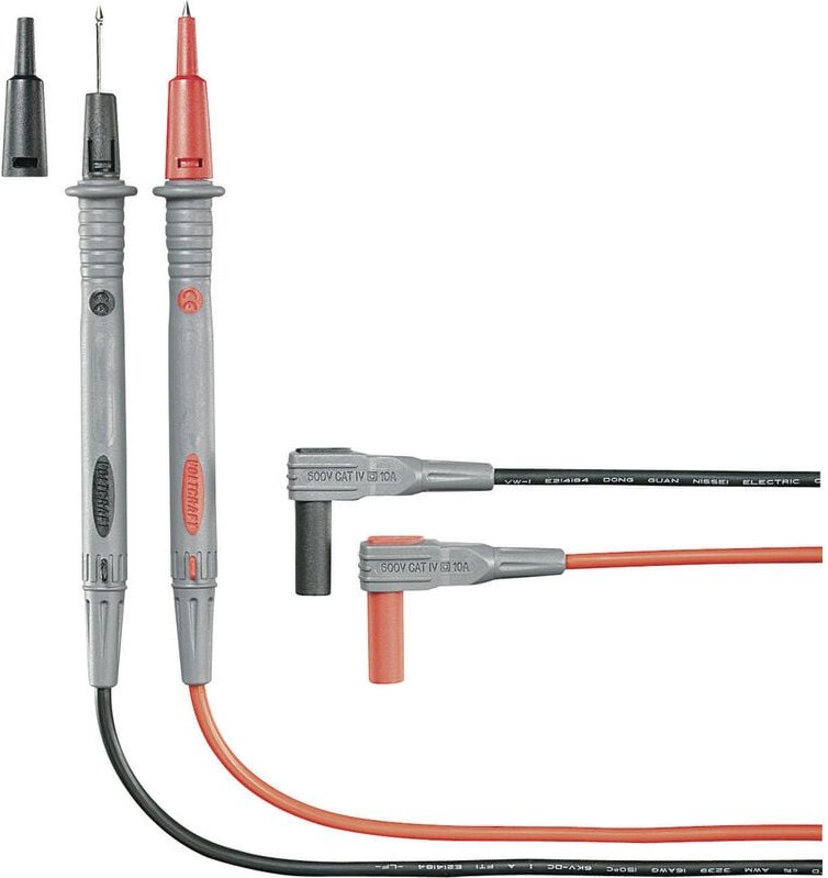 Sicherheits-Messleitungs-Set 1.20 m Schwarz, Rot VOLTCRAFT MS-4N