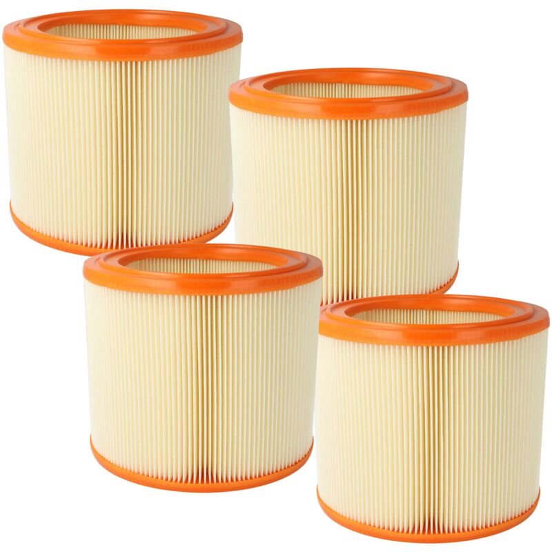 4x Lamellenfilter kompatibel mit Makita W60077, 444M Handstaubsauger - Vhbw