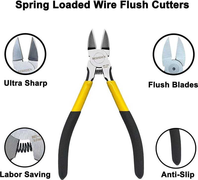 Seitenschneider, Seitenschneider, Länge 190 mm, Diagonalschneider, Seitenschneider, Flachschneider, für Modellbau, Heimw...