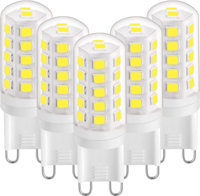 Beijiyi - G9-LED-Leuchtmittel, 3 w, Kaltweiß 6000 k, G9-LED-Leuchtmittel, 420 lm, entspricht 28 w 40 w Halogenbirne, G9 ...