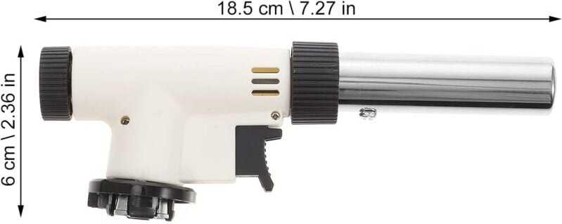 Soplete de gas portátil ajustable con llama resistente al viento para sellar postres y cocinar al aire libre. Soplete de...