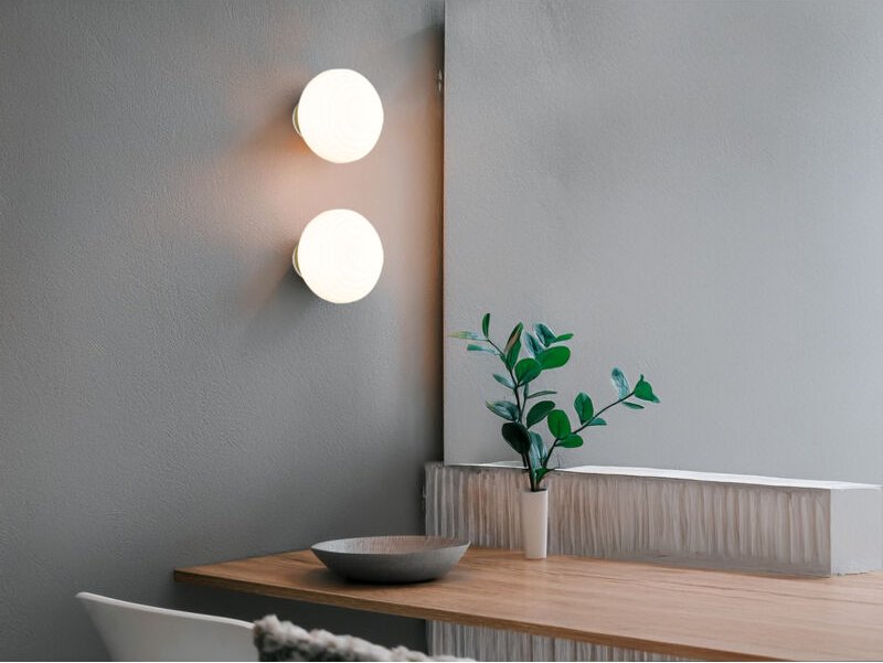 2er set Akku Wandleuchten mit Glasschirm Weiß dimmbar, ø 15,5cm