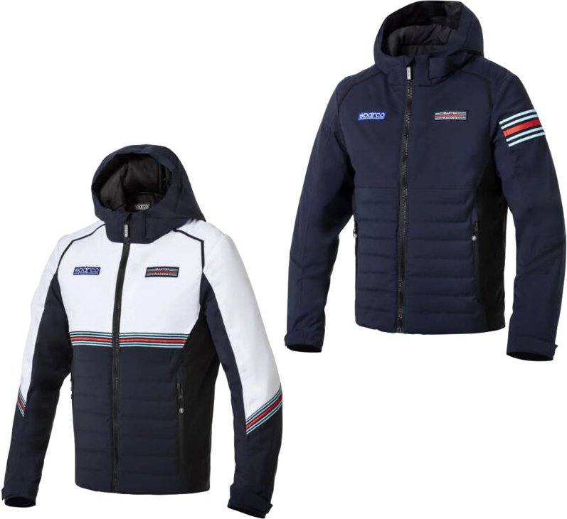 Sparco Martini Racing Sportjacke 01361MR Winterjacke - XL - Weiß und Blau
