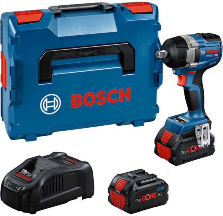 Bosch Professional - Bosch Akku-Drehschlagschrauber gds 18V-750 c, 2x 8,0 Ah und Ladegerät in l-boxx