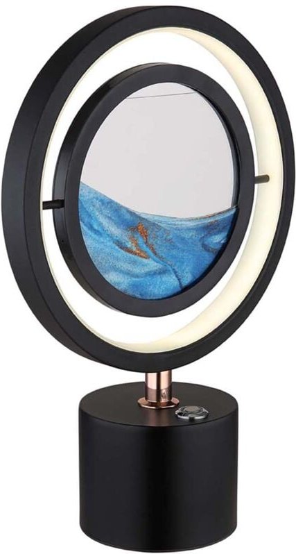 Tischleuchte Nachttischlampe led Touch-Dimmer Sandbild Deko akku Dreh-Schwenkbar