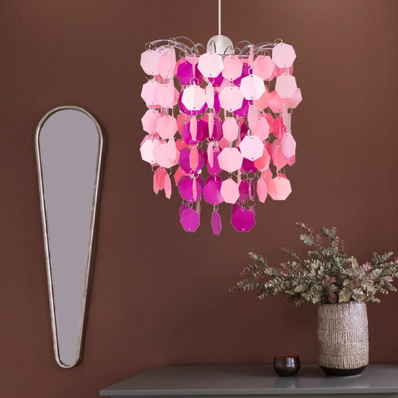 Kinder Hänge Leuchte Spiel Mädchen Zimmer Beleuchtung rosa-pink Decken Lampe im Set inkl. LED Leuchtmittel