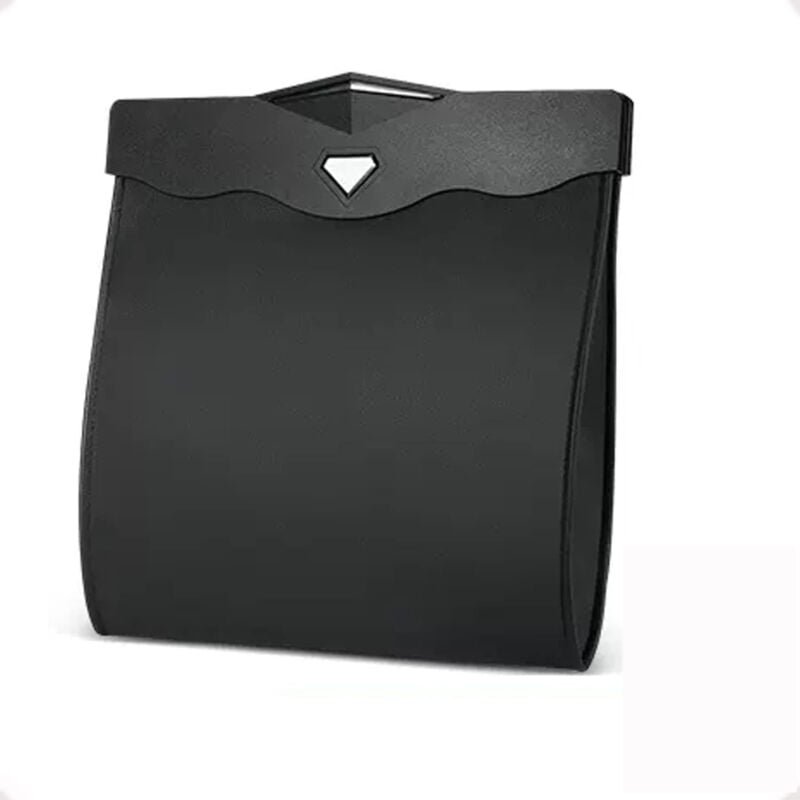 Hängender Auto-Mülleimer für den Innenraum, Auto-Mülleimer mit magnetischer Schnellzugriffsöffnung, wasserdichtes PU-Led...