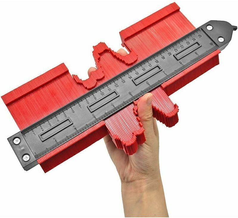 Sonderangebot - Konturenlehre, E25cm Profillehre Messlineal für präzise Fliesenmessung, Markierungswerkzeug für Holzlami...