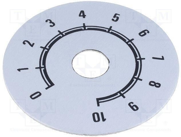 Scheibennummerierter Bedienknopf Skala 0-10 50mm SILBER