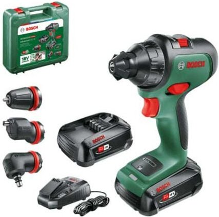 Advanced Impact 18 Bohrschrauber + 3 Spannfutter + 2 2,5 Ah Akkus + Ladegerät - 06039B510B - Bosch