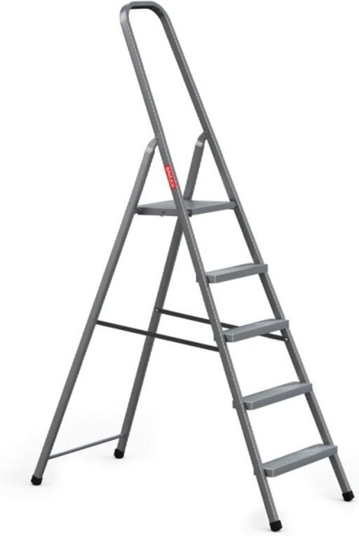 Stahlleiter 5 Stufen, für den Hausgebrauch, maximale Tragfähigkeit 125 kg