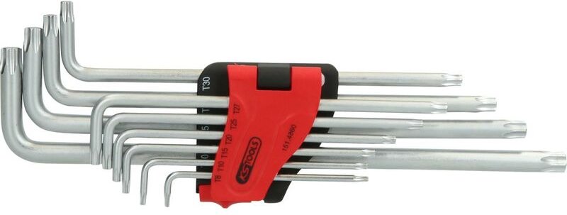 Torx-Winkelstiftschlüssel-Satz, extra lang, 10-tlg