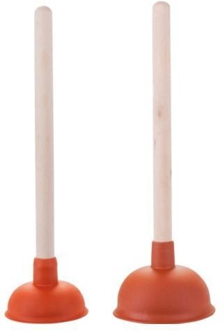 Ausgussreiniger Pömpel Saugglocke 115 mm, mit Holzstiel 35 cm, Gummi