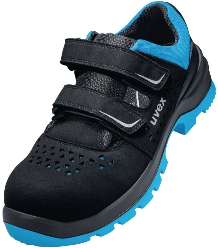 Uvex - 2 xenova Sicherheits-Sandale gelocht Gr.41 W11 S1PL esd sr schwarz/blau 9553.2