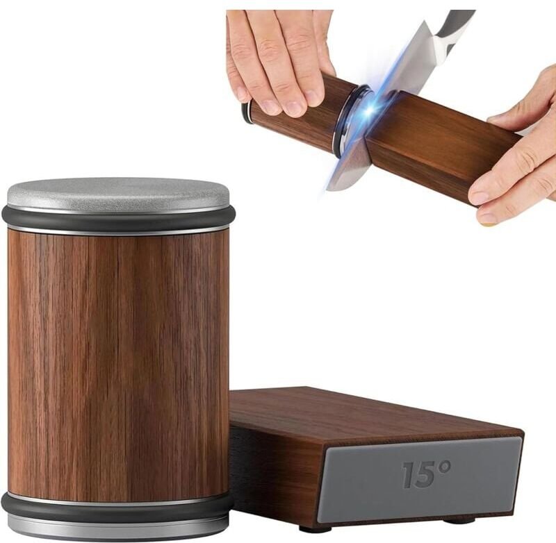 Messerschärfer mit Rädern, mit 15 und 20 Grad Industriediamant zum Schärfen von Messern, Messerschärfsystem mit Rädern f...