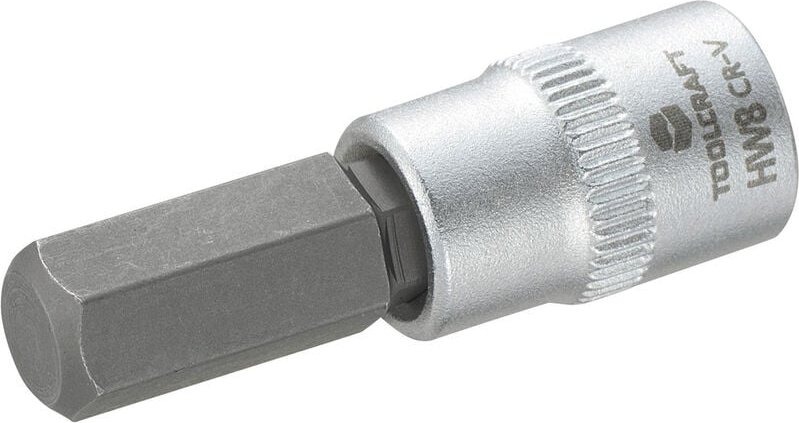 Toolcraft - 816072 Innen-Sechskant Steckschlüssel-Bit-Einsatz 8 mm 1/4' (6.3 mm)