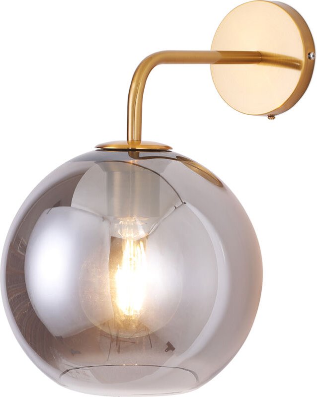 Wandleuchte - Glaskugel - Melissa Grau transparent