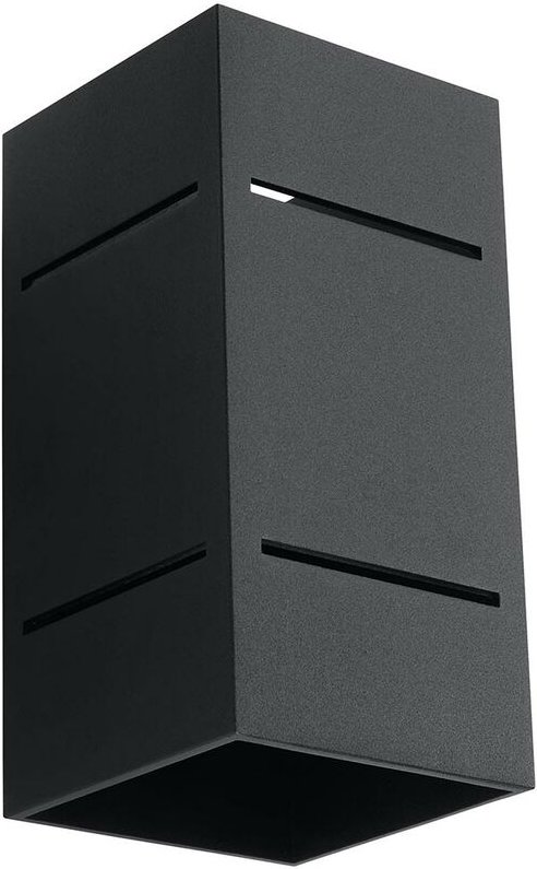 Wandleuchte Innen schwarz indirekte Beleuchtung Wand Wandleuchte Up Down , Aluminium, 1x G9, LxBxH 20x10x12 cm