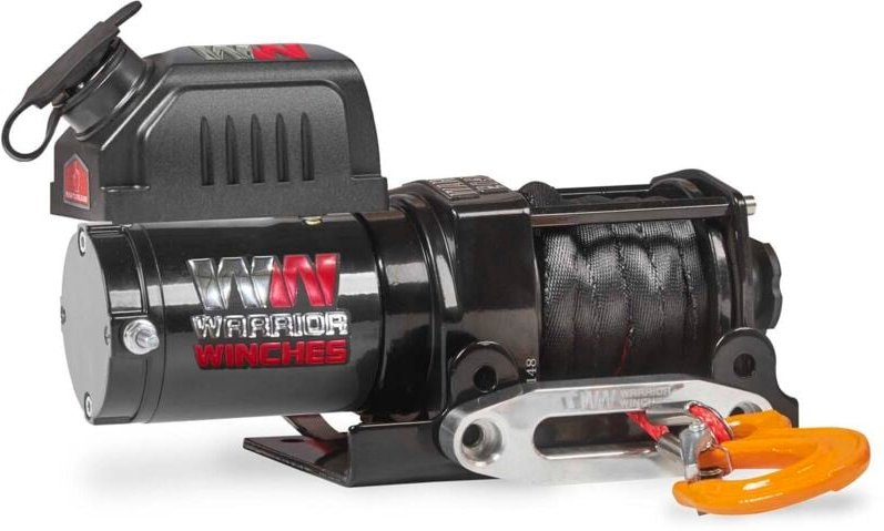 Atv/utv Quad Elektrische Seilwinde Warrior ninja 2000LB a 907 kg 24 v Kunststoffseil