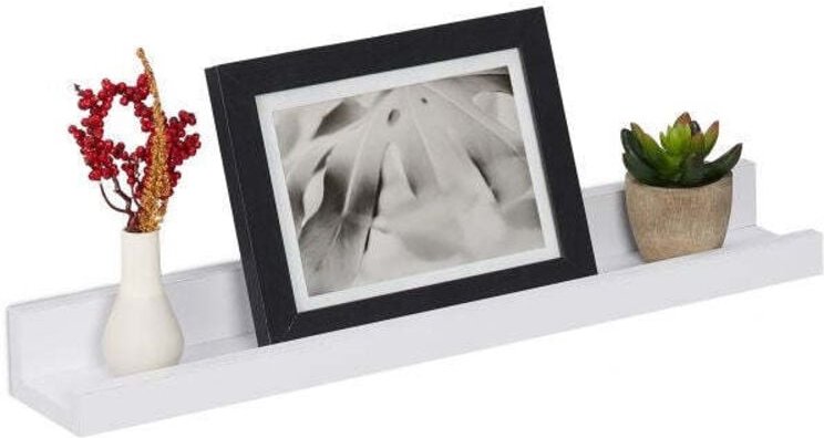 Simple floating shelf in white