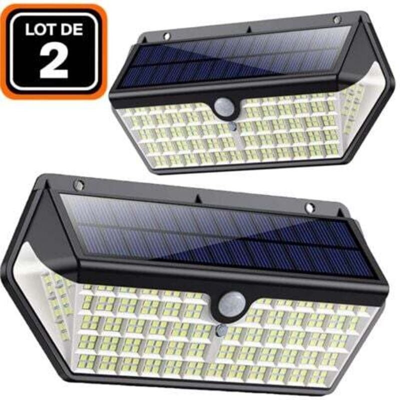 2ER-PACK SOLARFluter bewegungsmelder 266 st. led 2500 lumen