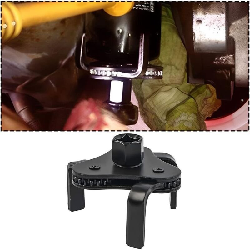 3-Backen-Ölfilterschlüssel, Ölfilterschlüssel-Durchmesser 53 mm–108 mm, in beide Richtungen verstellbarer Ölfilterschlüs...