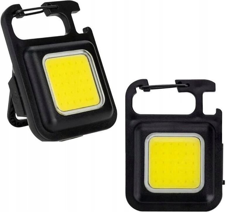 Taschenlampe Schlüsselanhänger LED Mini USB Schlüsselanhänger Schlüsselanhänger Akku Flaschenöffner schwarz