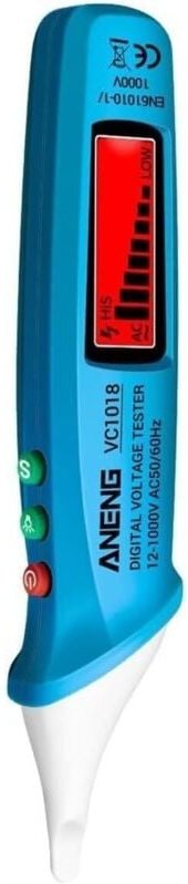 CCYKXA Berührungsloser digitaler Spannungsprüfer (12–1000 V) mit LCD-Display, multifunktionaler Stiftspannungsprüfer, AC...