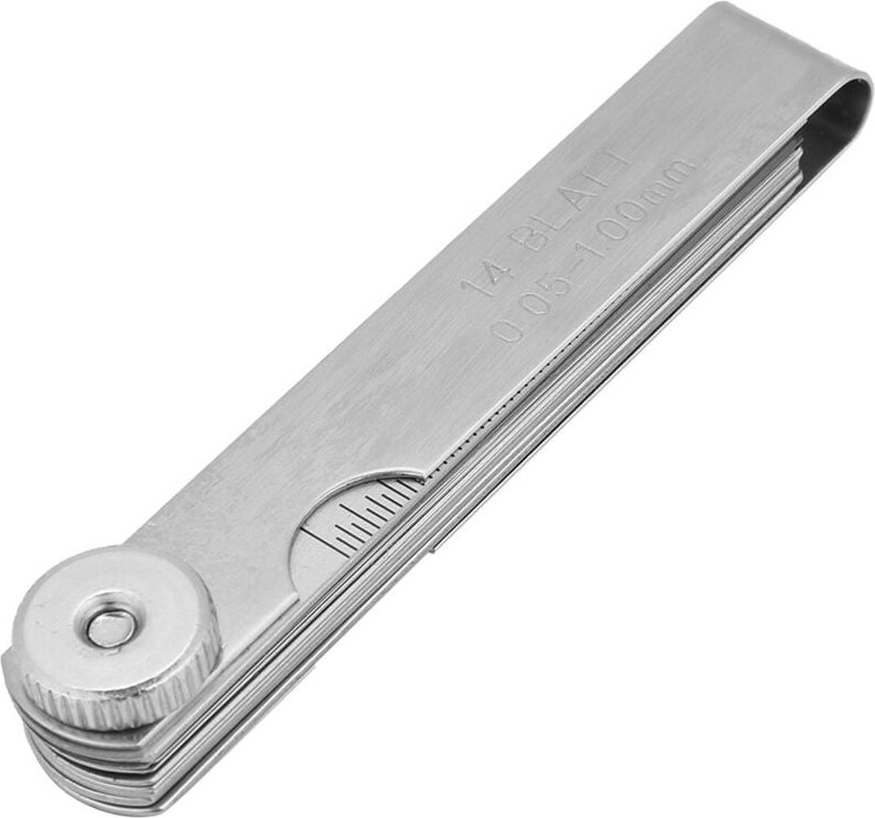 Ej.life - Fühlerlehre, 75 mm Edelstahl Fühlerlehre Schweißinspektionswerkzeug zum Messen der Spalt- und Schlitzgröße(0,0...