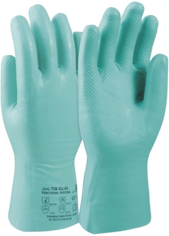 Chemikalienschutzhandschuh Tricotril Winter 738, Gr. 9