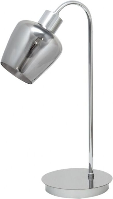 Fabrilamp - Soline geräucherter Lampenschirm Tischlampe 1xe27 Chrom