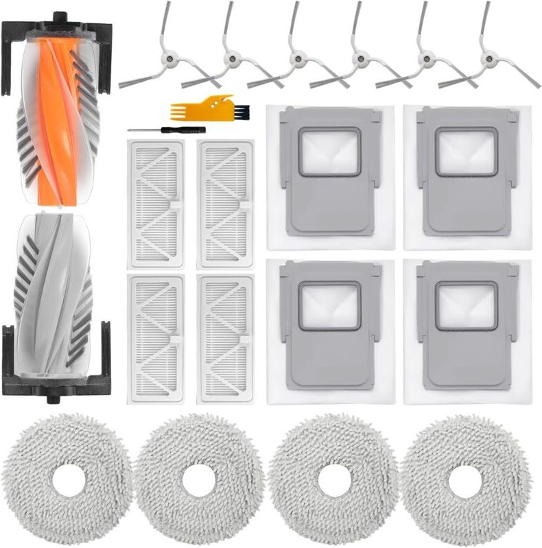 DJI ROMO A/ROMO S/ROMO P Staubsauger-Zubehör, 1 Hauptbürste, 4 Wischtücher, 4 Filter, 4 Staubbeutel, 6 Seitenbürsten, 21...