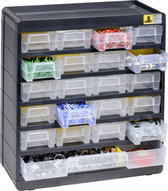 458090 Lagermagazin VarioPlus Basic 32 (b x h x t) 300 x 335 x 135 mm Schwarz, Gelb 1 St. - Allit