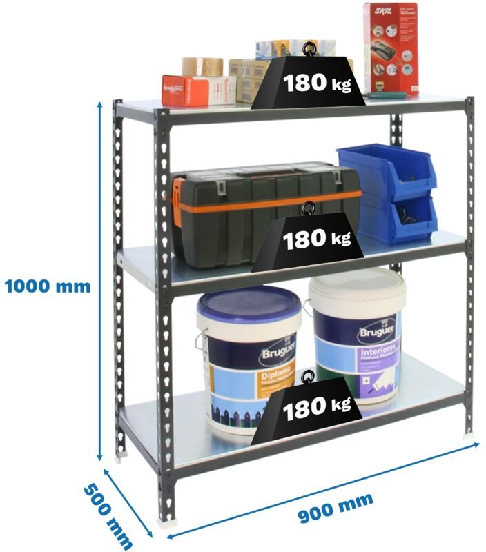 Simonrack SIMONCLICK Regal anthrazit galva 1000x900x500 mm