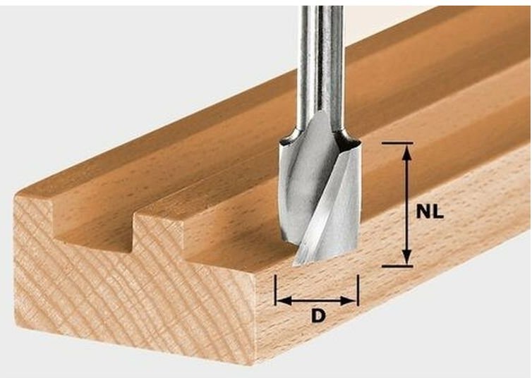 Spiralnutfräser hw Spi S8 D10/30 – 490980 - Festool