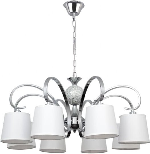 Concordia Lampe 8xe14 Chrom Weiß Lampenschirm 50-70x78d de FABRILAMP.