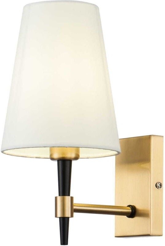 Thumbnail - Wandlampe Wandleuchte Schlafzimmerlampe Wohnzimmerlampe Metall messing weiß E14