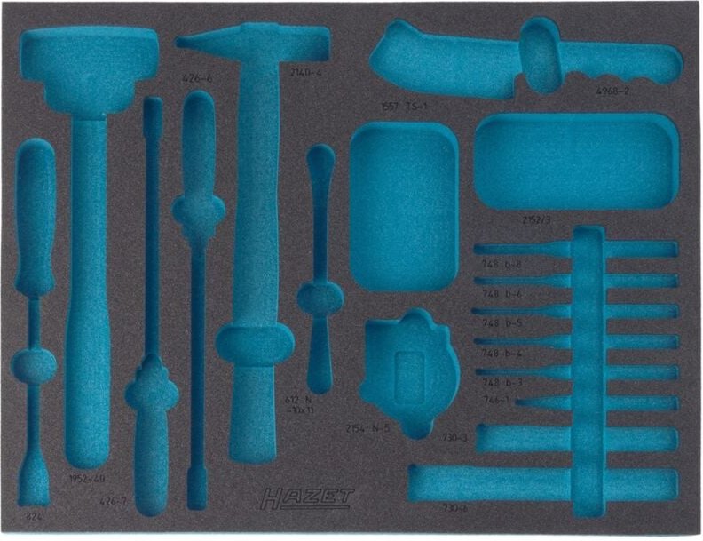 2-Komponenten Weichschaum-Einlage für Art.Nr. 163-143/18, 3/3+ (519 x 392 mm) - Hazet