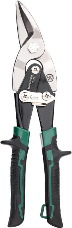 Blechschere - Rechtsschnitt - 25 cm - Durchlaufschere aus Chrom-Vanadium-Stahl - zum Schneiden von Blech, Aluminium, Led...