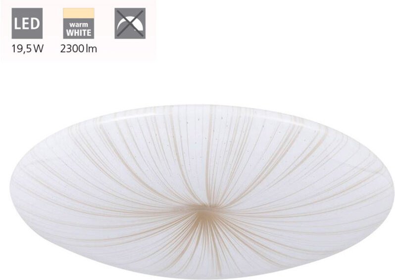 Eglo - Deckenleuchte Nieves 1 weiß gold ø 41 cm Deckenlampen & Kronleuchter