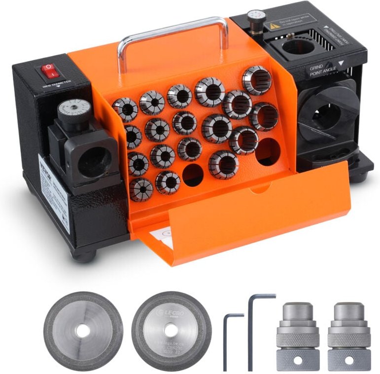 Mophorn - vevor Bohrerschleifgerät 120 w Bohrerschleifmaschine 4500 U/min Schärfstation 45 Stahl Bohrerschärfgerät 95-13...